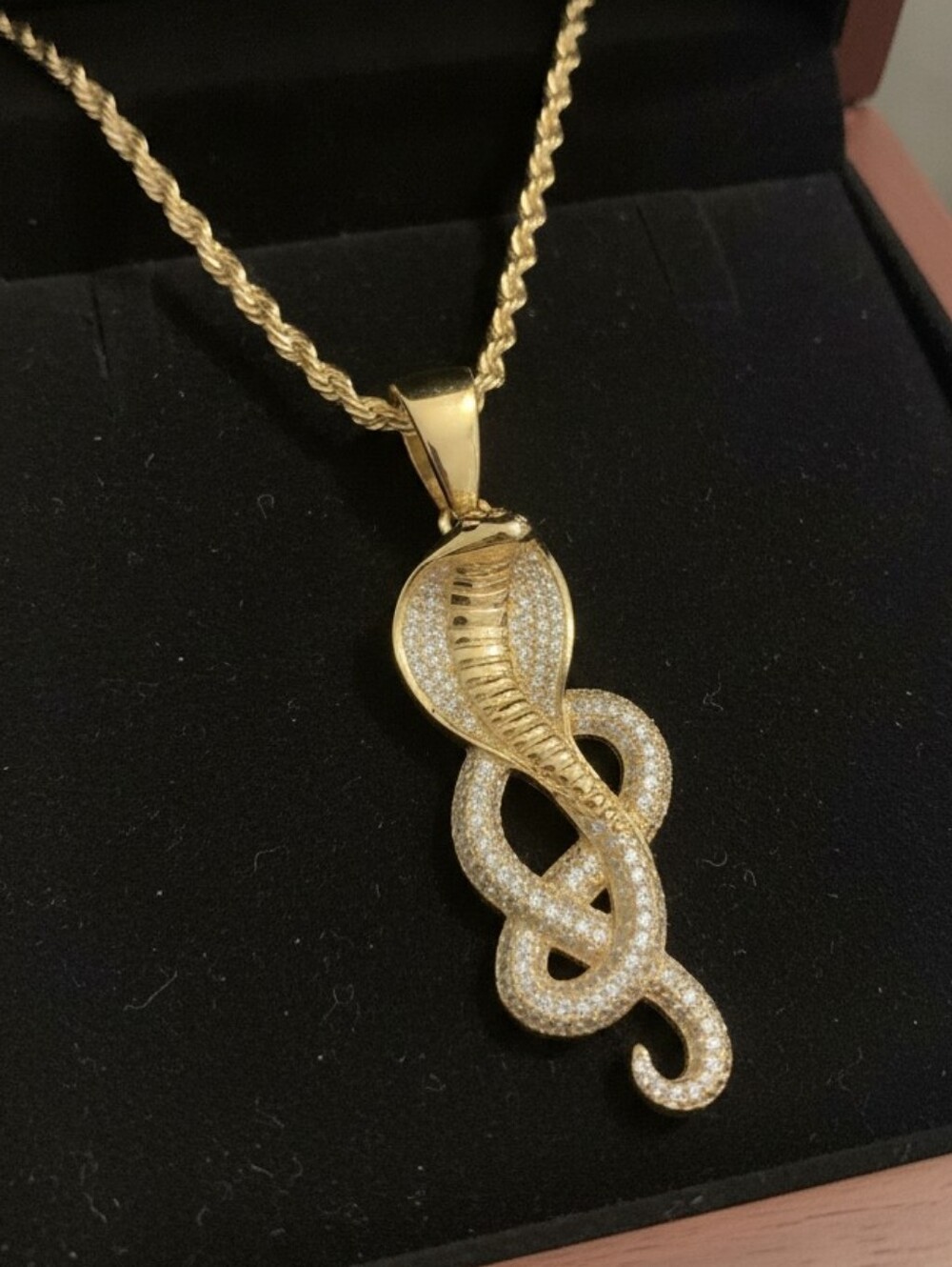 Gold Cobra Pendant